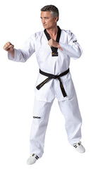 Taekwondo Anzug Victory schwarzes Revers - WT anerkannt