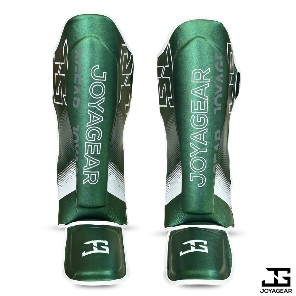 The Joyagear "Evolution" Shinguards - Green-White