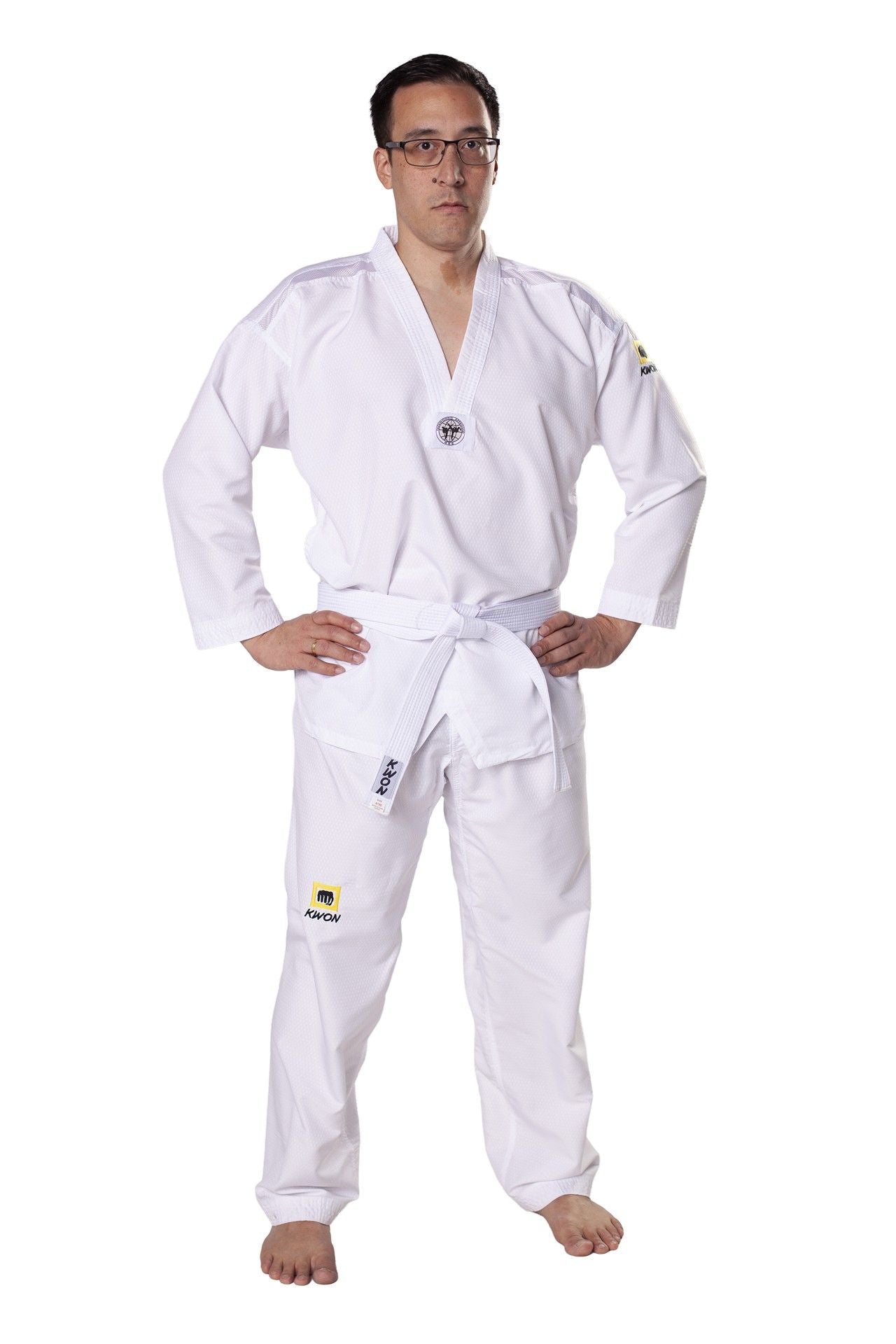 Taekwondo Anzug Fightlite weißes Revers
