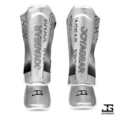 The Joyagear "Evolution" Shinguards - Silver-White