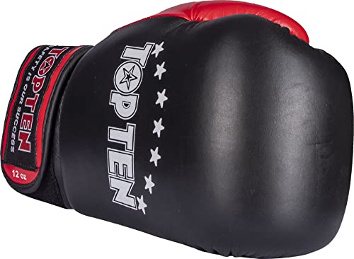 TOP TEN Boxen Starter Kit für Anfänger – Boxhandschuhe Männer & Frauen inkl. Boxbandagen & Zahnschutz – Hochwertige Box Handschuhe für Training & Sparring – Boxen Sport Set in 10oz, 12oz, 14oz & 16oz