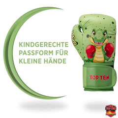 TOP TEN Boxhandschuhe für Kinder Budolino | Dino-Handschuhe | 4-6 oz