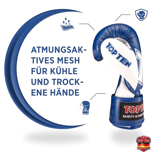 TOP TEN Boxhandschuhe NK3 | Trainingshandschuhe zum Boxen | Sparring Gloves | 10 oz