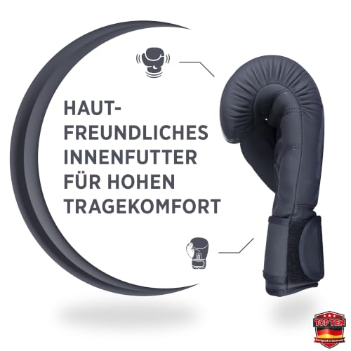 Schwarz/Schwarz Top Ten Power Ink Black'n'Black Boxhandschuhe
