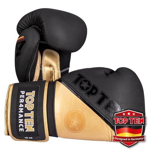 TOP TEN Boxhandschuhe 4select aus Leder | Echtleder Gloves| 10 – 16 oz