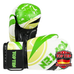 TOP TEN Boxhandschuhe Männer & Frauen Urban Arts – Professionelle Kickbox Handschuhe Herren mit Ergonomischem PPS-Schaumstoff, Stabiler Klettverschluss & Daumenfixierung - 10oz, 12oz, 14oz, 16oz