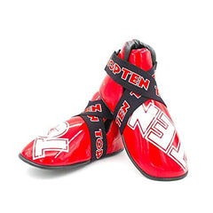 TopTen Wako Wettkampf Zugelassen Rot Glänzend Point Sparring Stiefel M