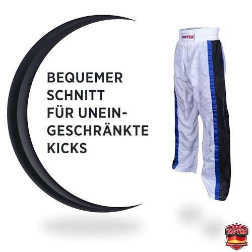 TOP TEN Kickboxhose Mesh | Pointfighting | Leicht- und Vollkontakt Kickboxen | WAKO