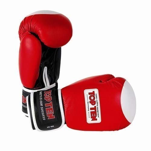 TopTen Boxen Elite Wako Genehmigt Boxhandschuhe (283g) - Rot