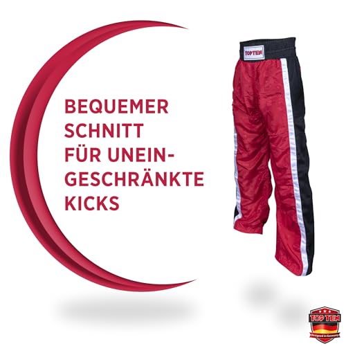 TOP TEN Kickboxhose Mesh | Pointfighting | Leicht- und Vollkontakt Kickboxen | WAKO