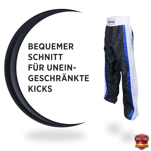 TOP TEN Kickboxhose Mesh | Pointfighting | Leicht- und Vollkontakt Kickboxen | WAKO