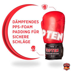 TOP TEN Boxhandschuhe Männer & Frauen Prism – Professionelle Box Handschuhe Herren mit dämpfendem PPS-Foam Padding für maximalen Schutz & Dämpfung – Premium Ausrüstung für Boxen 8oz, 10oz, 12oz