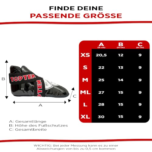 TOP TEN Fußschutz „Superlight“ für den Wettkampf