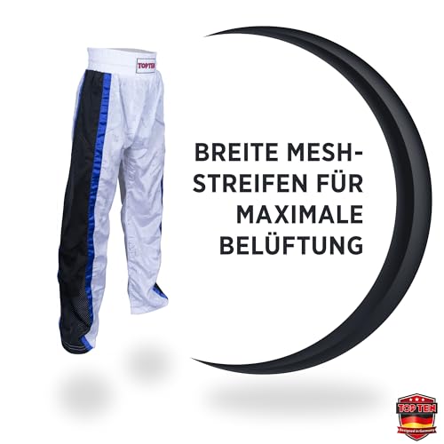 TOP TEN Kickboxhose Mesh | Pointfighting | Leicht- und Vollkontakt Kickboxen | WAKO