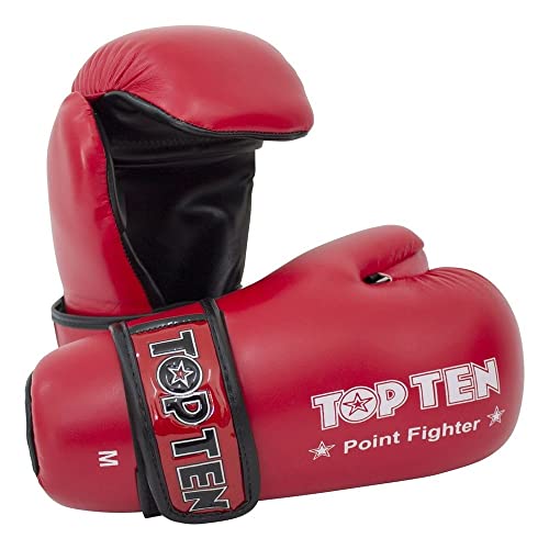Top Ten Wettbewerb Vinyl Semi Kontakt Handschuhe - Rot