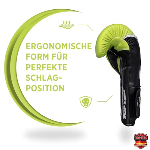 TOP TEN Boxhandschuhe 4select aus Leder | Echtleder Gloves| 10 – 16 oz