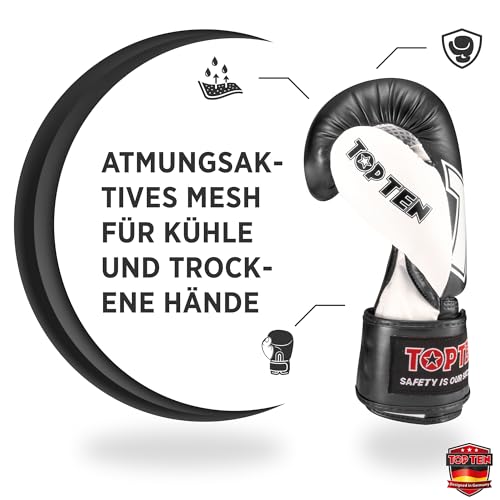 TOP TEN Boxhandschuhe NK3 | Trainingshandschuhe zum Boxen | Sparring Gloves | 10 oz