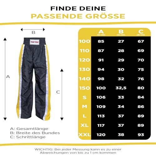 TOP TEN Kickboxhose Mesh | Pointfighting | Leicht- und Vollkontakt Kickboxen | WAKO
