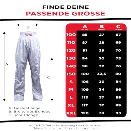 TOP TEN Kickboxhose Mesh | Pointfighting | Leicht- und Vollkontakt Kickboxen | WAKO
