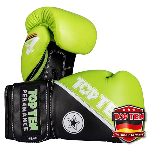 TOP TEN Boxhandschuhe 4select aus Leder | Echtleder Gloves| 10 – 16 oz