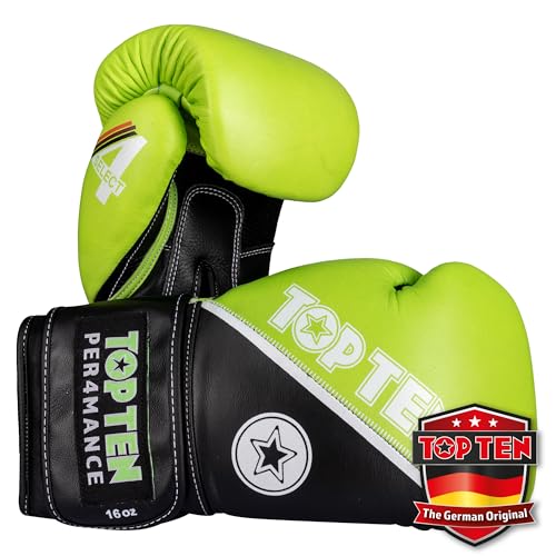 TOP TEN Boxhandschuhe 4select aus Leder | Echtleder Gloves| 10 – 16 oz