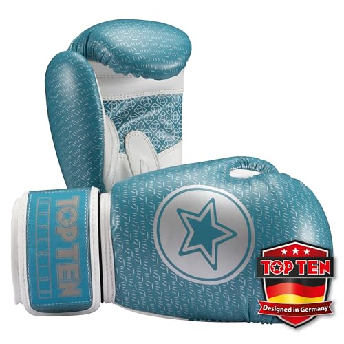 TOP TEN Boxhandschuhe Superior - Ideal für Kinder, Jugendliche & Erwachsene - Stylische Profi-Optik & Maximaler Schutz - PPS-Dämpfung für kleine Hände – 10oz 12 oz