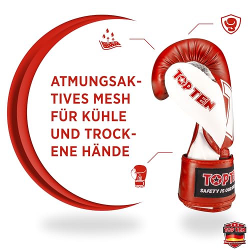 TOP TEN Boxhandschuhe NK3 | Trainingshandschuhe zum Boxen | Sparring Gloves | 10 oz