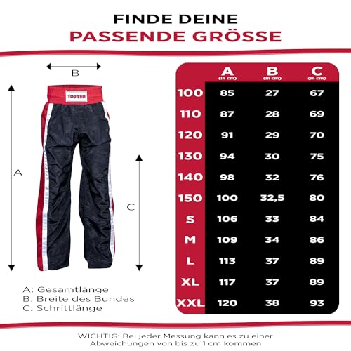 TOP TEN Kickboxhose Mesh | Pointfighting | Leicht- und Vollkontakt Kickboxen | WAKO