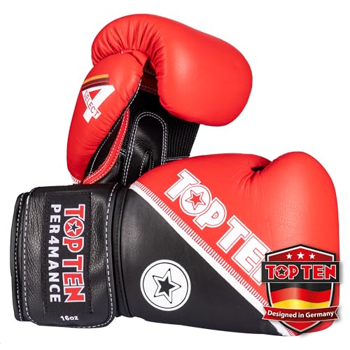 TOP TEN Boxhandschuhe 4select aus Leder | Echtleder Gloves| 10 – 16 oz