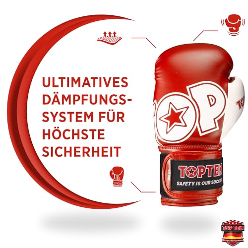 TOP TEN Boxhandschuhe NK3 | Trainingshandschuhe zum Boxen | Sparring Gloves | 10 oz