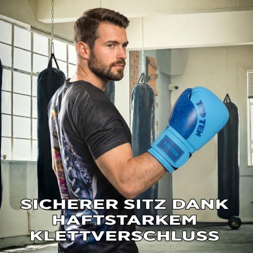 TOP TEN Boxhandschuhe Männer & Frauen Dragon – Hochwertige Box-Handschuhe für Training & Sparring, MLP-Mehrschichtpolsterung & Daumenschutz, strapazierfähiges Kunstleder, 10oz, 12oz, 14oz, 16 oz
