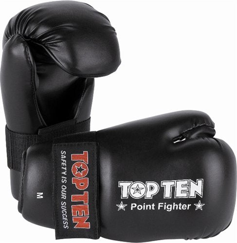 TOP Ten Semikontakt-Handschuh Point Fighter schwarz, Gr.M