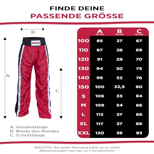 TOP TEN Kickboxhose Mesh | Pointfighting | Leicht- und Vollkontakt Kickboxen | WAKO