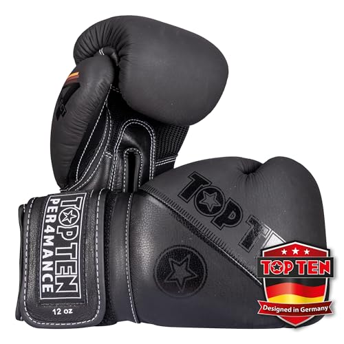 TOP TEN Boxhandschuhe 4select aus Leder | Echtleder Gloves| 10 – 16 oz