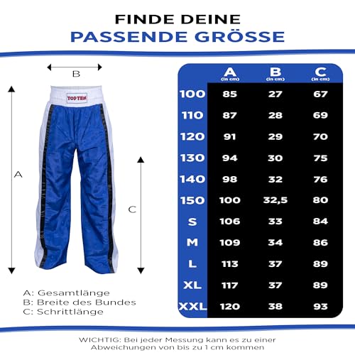 TOP TEN Kickboxhose Mesh | Pointfighting | Leicht- und Vollkontakt Kickboxen | WAKO