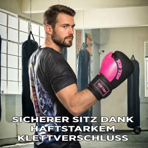 TOP TEN Boxhandschuhe Männer & Frauen Dragon – Hochwertige Box-Handschuhe für Training & Sparring, MLP-Mehrschichtpolsterung & Daumenschutz, strapazierfähiges Kunstleder, 10oz, 12oz, 14oz, 16 oz
