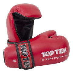Top Ten Wettbewerb Vinyl Semi Kontakt Handschuhe - Rot