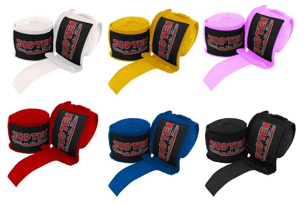 TOP Ten Boxbandagen 2,5 Meter ROT Box-Bandagen elastisch