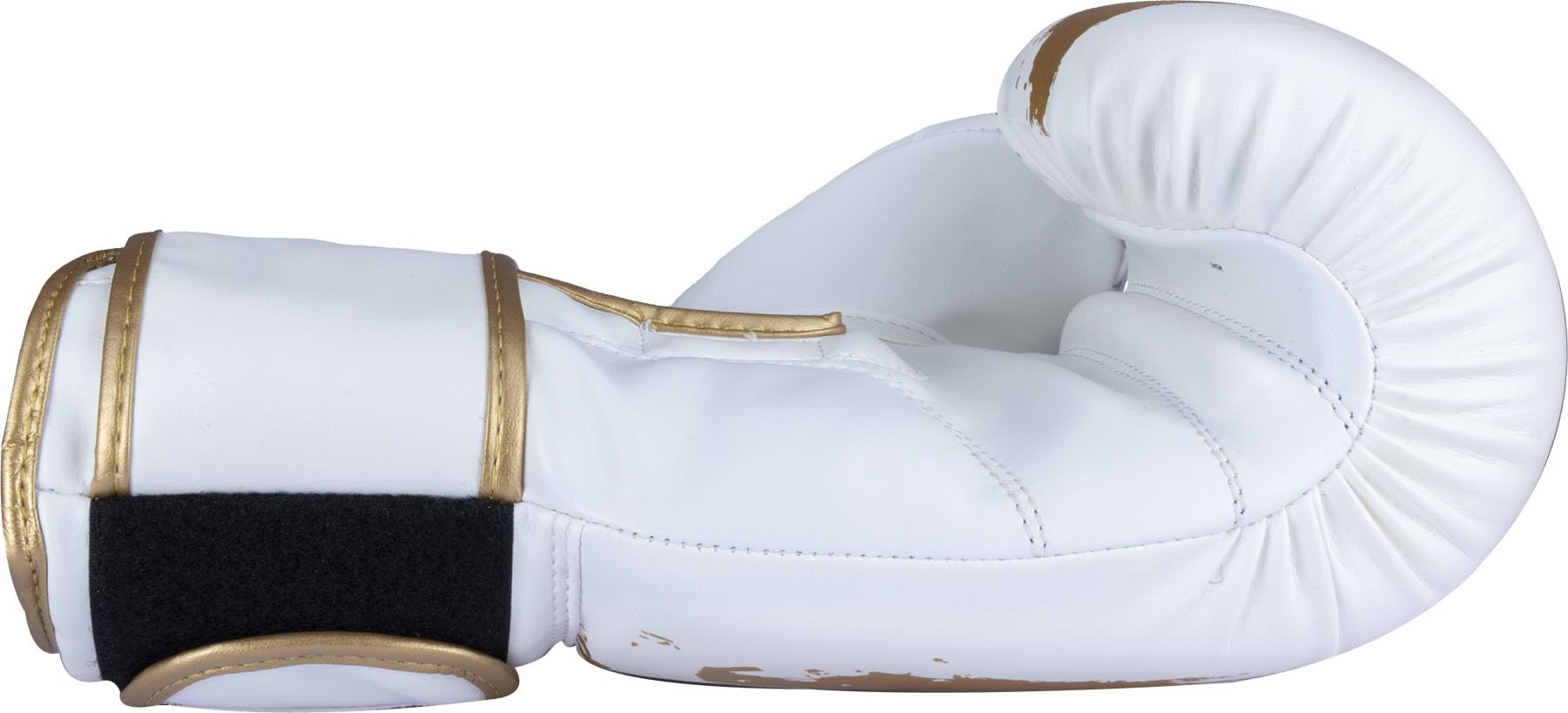 TOP TEN Boxhandschuhe Power Ink Golden Star – Kickbox- & Boxhandschuhe mit Arch-Daumenschutz – Hochwertiger Formschaum für Sparring & Training – Kunstleder, Weiss – Gold, Gold - Schwarz (10oz - 16oz)