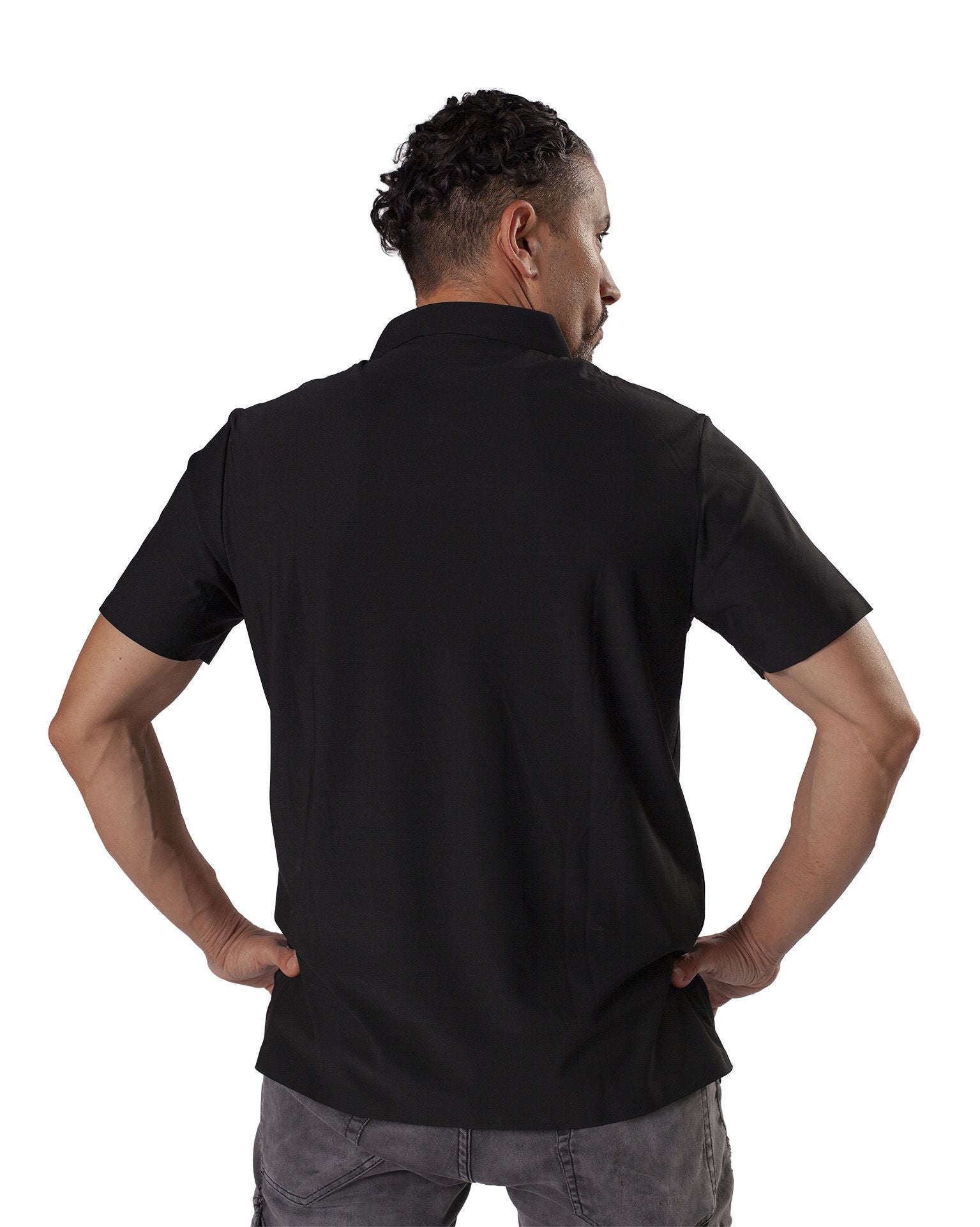 Functional black Polo Shirt