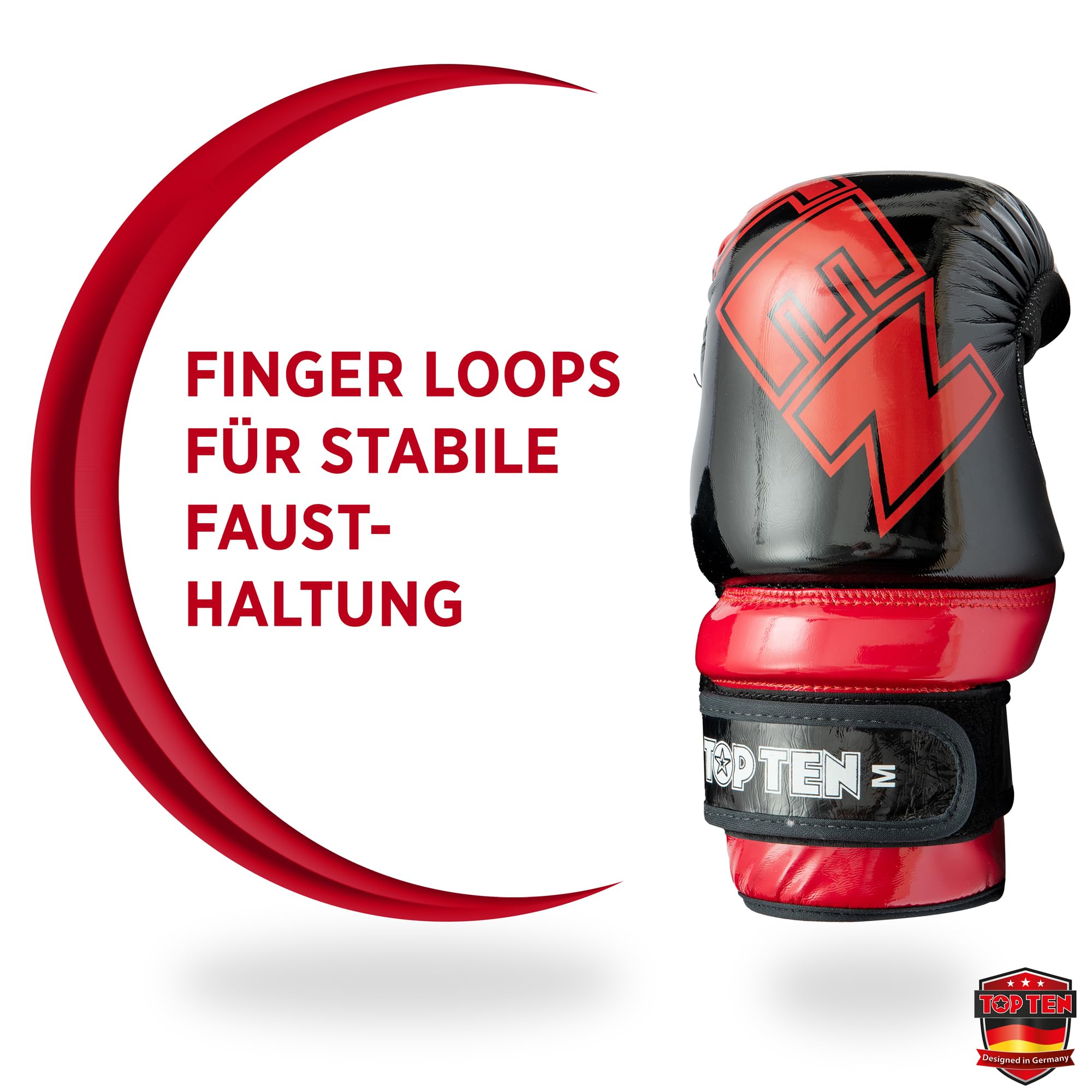 TOP TEN Pointfighter Glossy Block | Kickbox-Handschuhe | WAKO Approved | Original TOP TEN