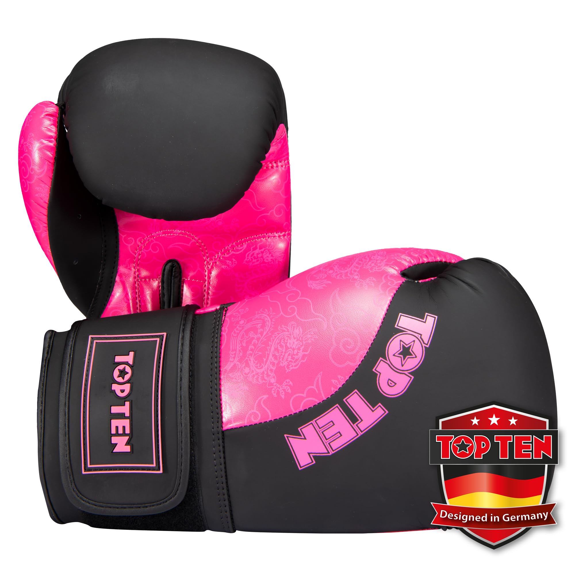 TOP TEN Boxhandschuhe Männer & Frauen Dragon – Hochwertige Box-Handschuhe für Training & Sparring, MLP-Mehrschichtpolsterung & Daumenschutz, strapazierfähiges Kunstleder, 10oz, 12oz, 14oz, 16 oz