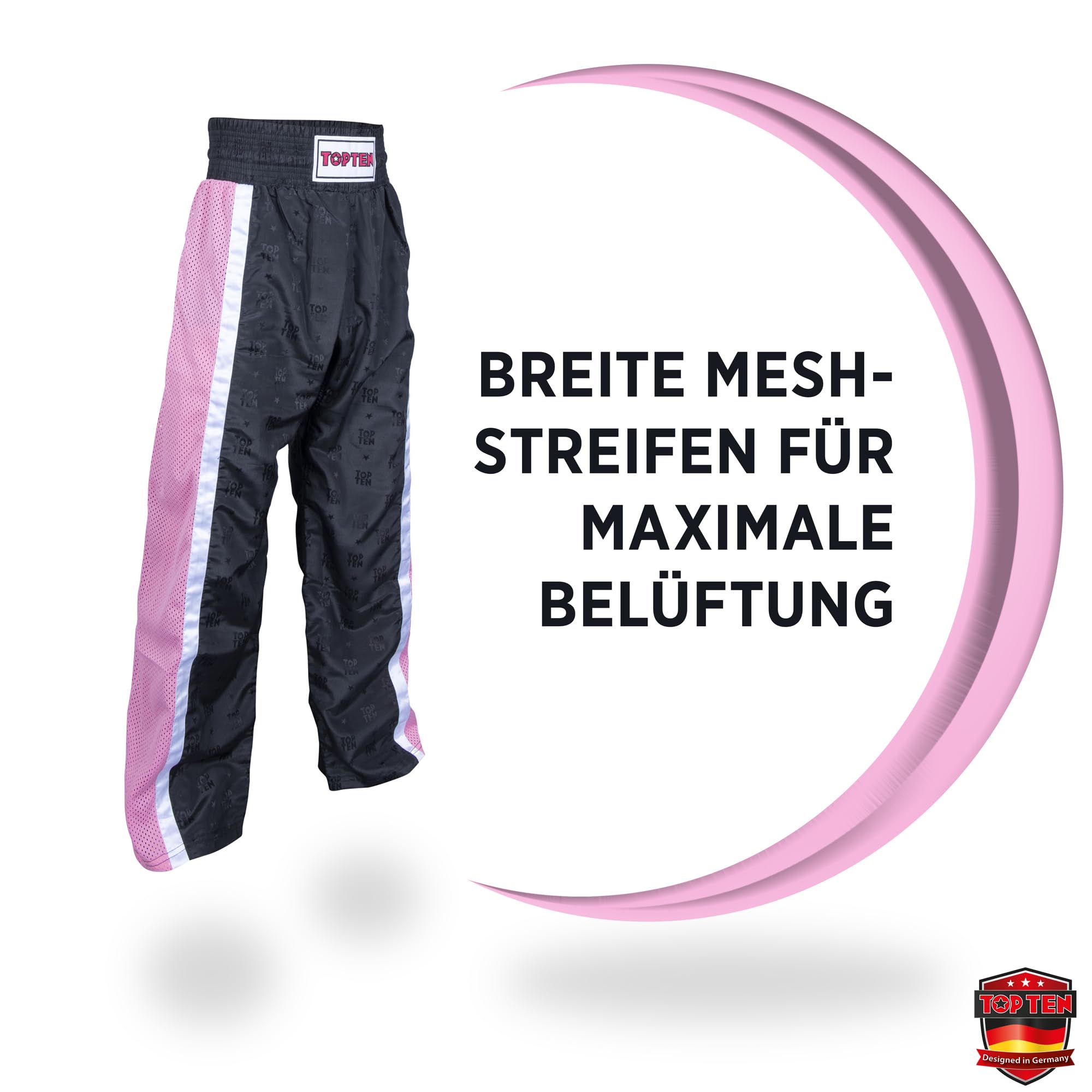 TOP TEN Kickboxhose Mesh | Pointfighting | Leicht- und Vollkontakt Kickboxen | WAKO