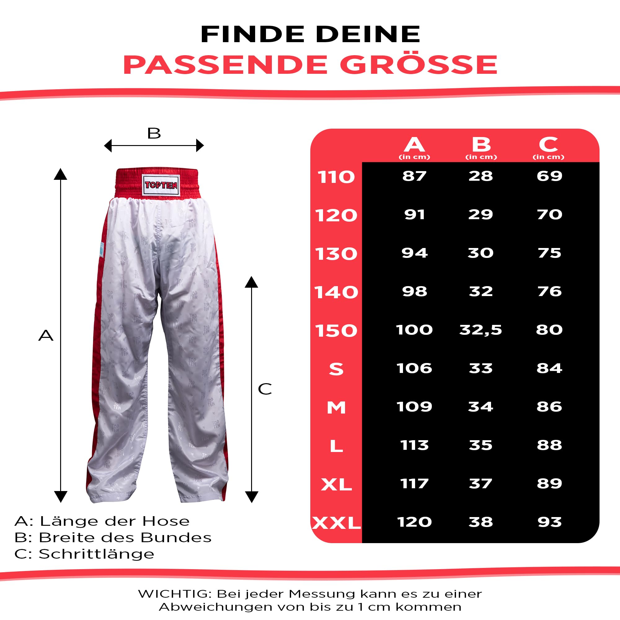 TopTen Unisex Kickboxing-Hose Classic