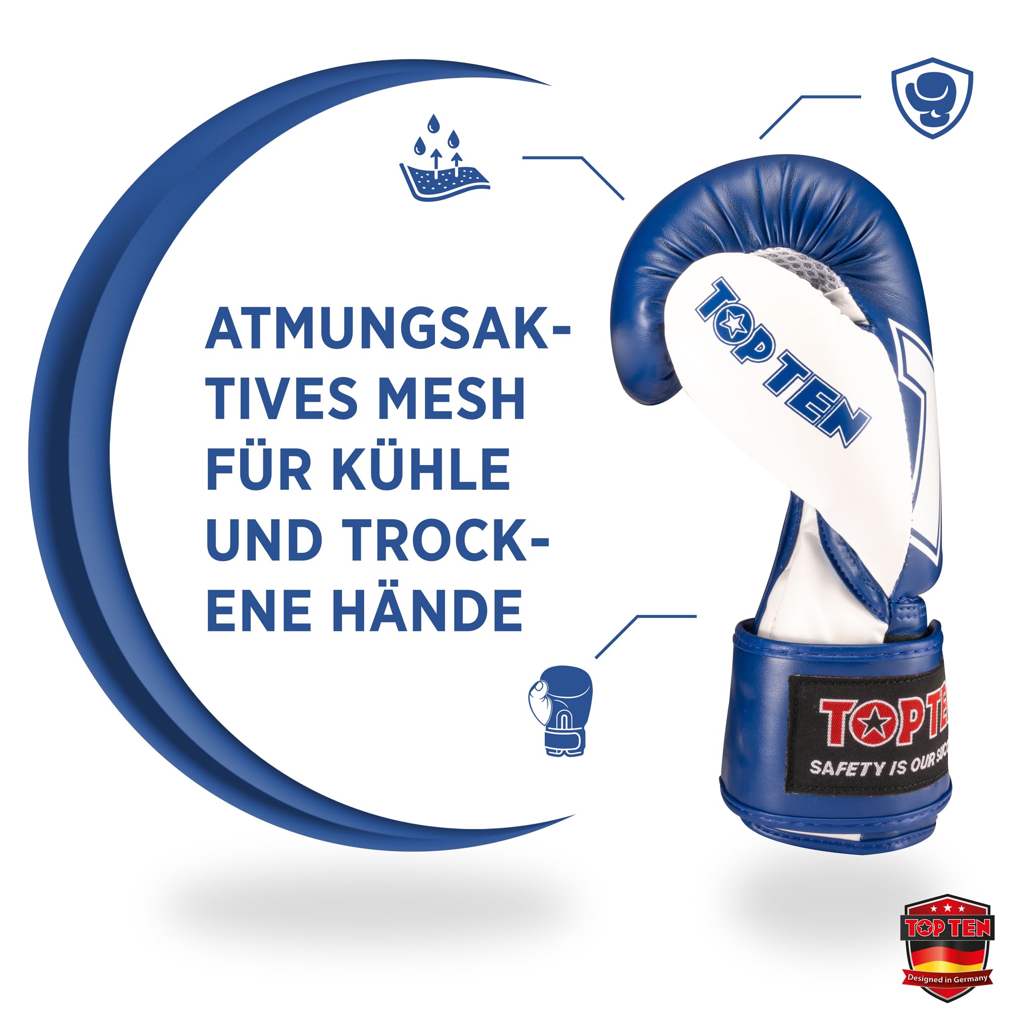 TOP TEN Boxhandschuhe NK3 | Trainingshandschuhe zum Boxen | Sparring Gloves | 10 oz