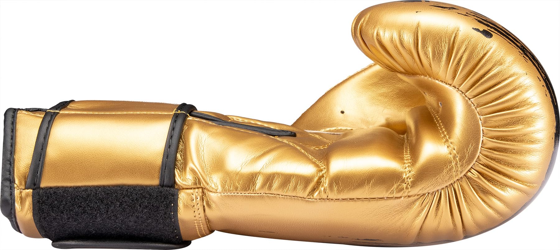 TOP TEN Boxhandschuhe Power Ink Golden Star – Kickbox- & Boxhandschuhe mit Arch-Daumenschutz – Hochwertiger Formschaum für Sparring & Training – Kunstleder, Weiss – Gold, Gold - Schwarz (10oz - 16oz)