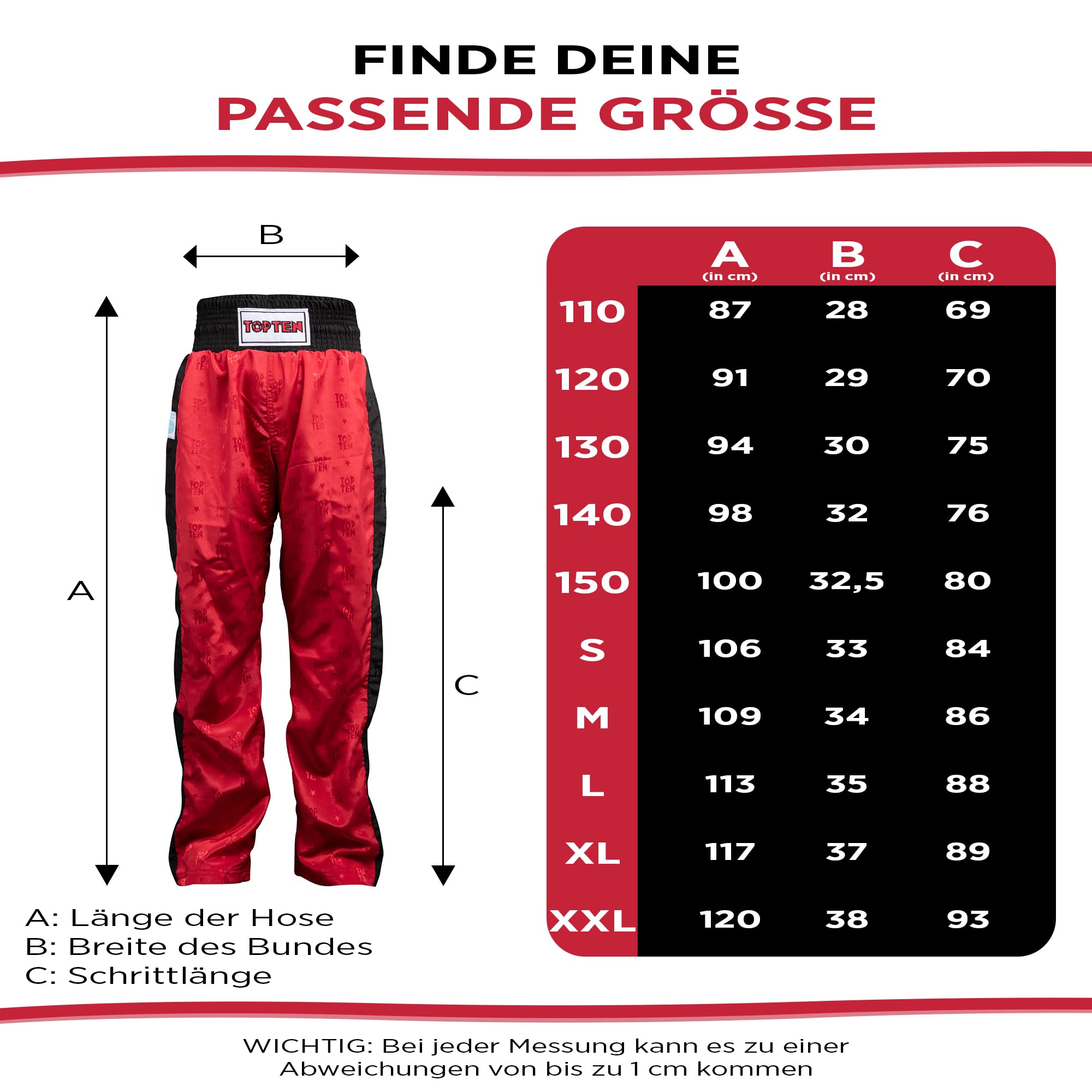 TopTen Unisex Kickboxing-Hose Classic