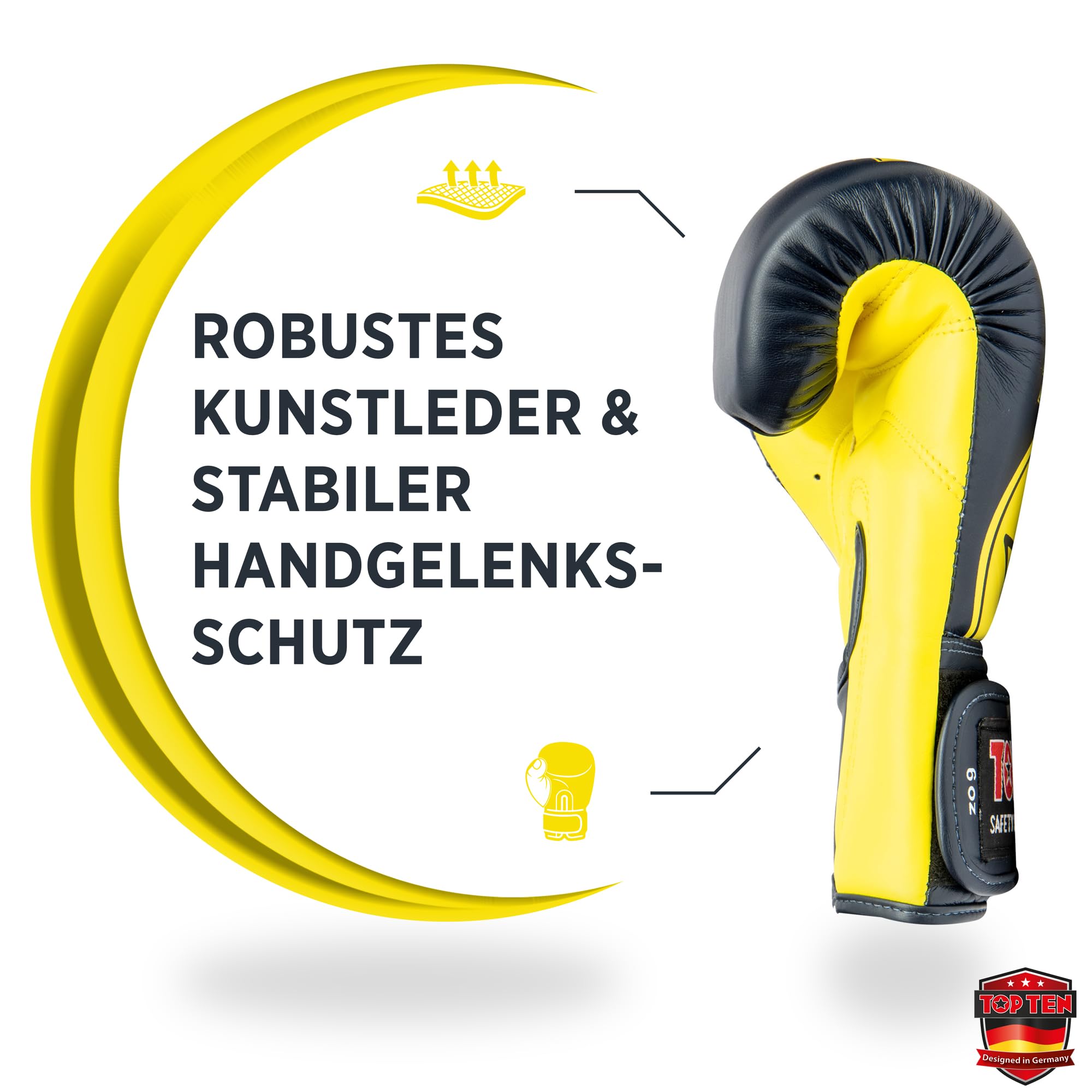 TOP TEN Boxhandschuhe Kids | Kinderboxhandschuhe | schmale Passform | 6-8 oz