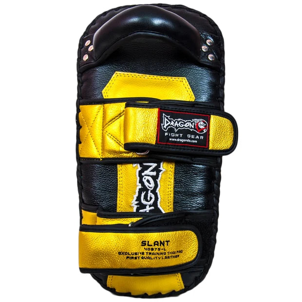 Dragon do 40375-L Slant Professional Thai Pad Set (Paar) Handgefertigtes Echtes Rindsleder