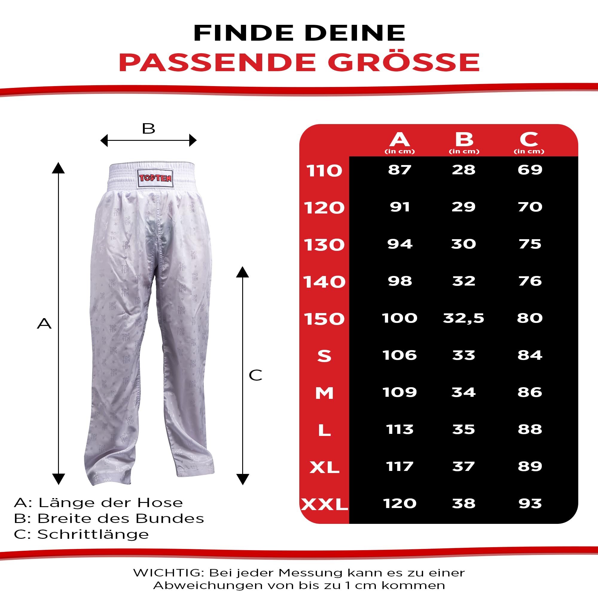 TopTen Unisex Kickboxing-Hose Classic